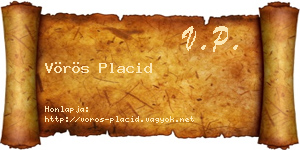 Vörös Placid névjegykártya